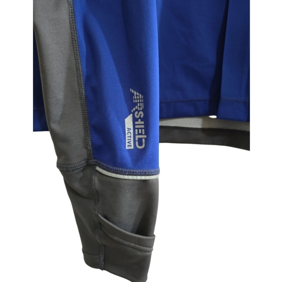 Mountain Hardwear AirShield Soft Shell Zip Front Jacket Large Blue Black - Picture 3 of 8